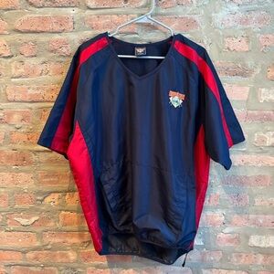 Vintage Red and Blue V-Neck Sports Jersey size L/XL